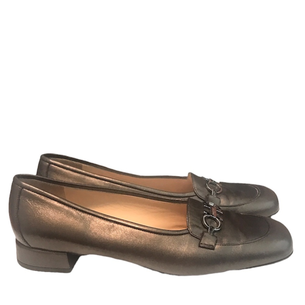 Original Salvatore Ferragamo Bronze Luxury Loafers Size 9B No.B 3200 20889V29